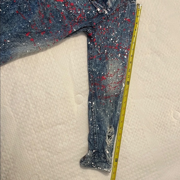Denim Splatter Paint Shirt - Picture 3 of 7